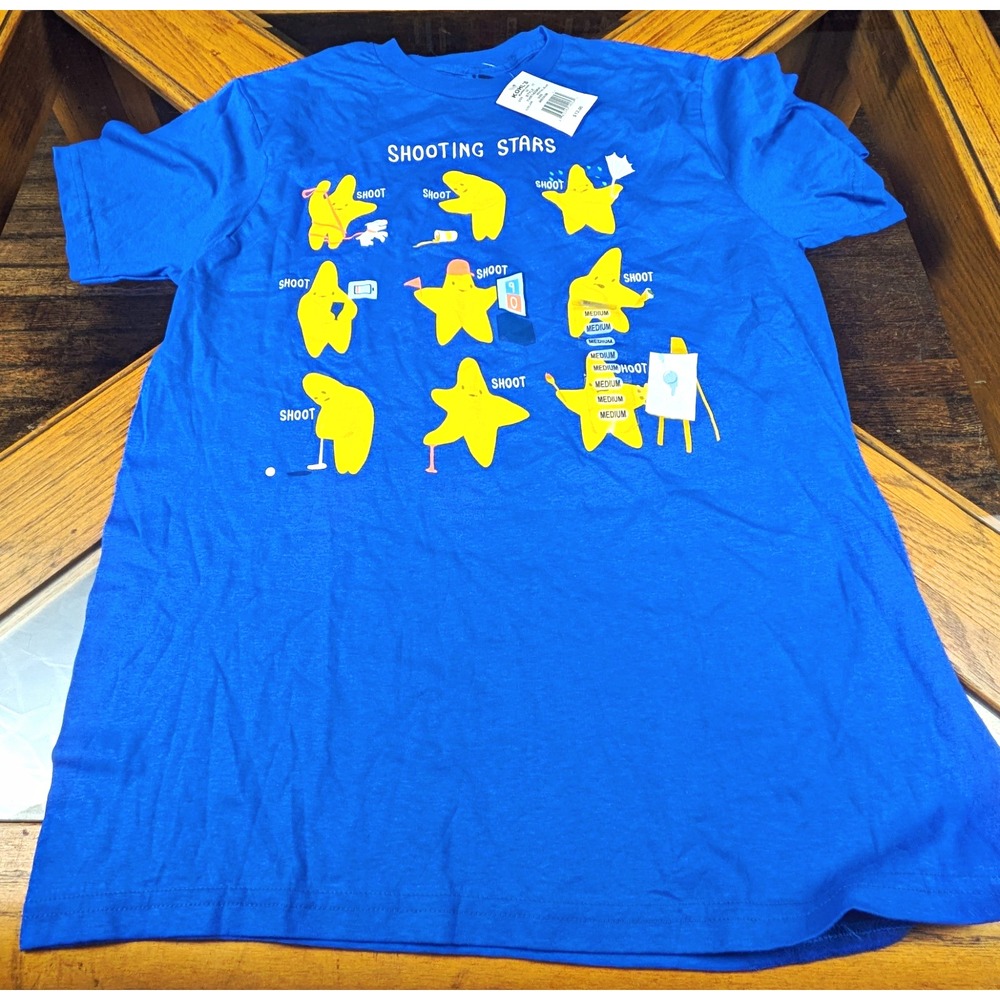Kohl's Graphics Men's Blue Shooting Stars Graphic Crew Neck Cotton T-Shirt M